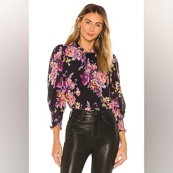 Amanda Uprichard Helene Top in Evening Blossom - Size Small - Picture 1 of 7